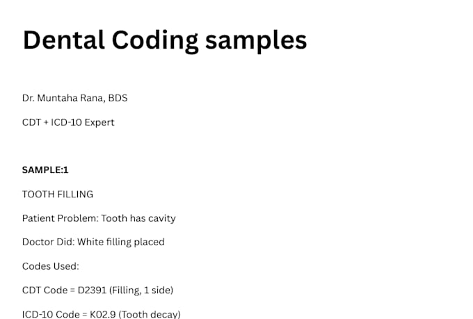 do US medical and dental coding with cdt , icd 10 and cpt codes